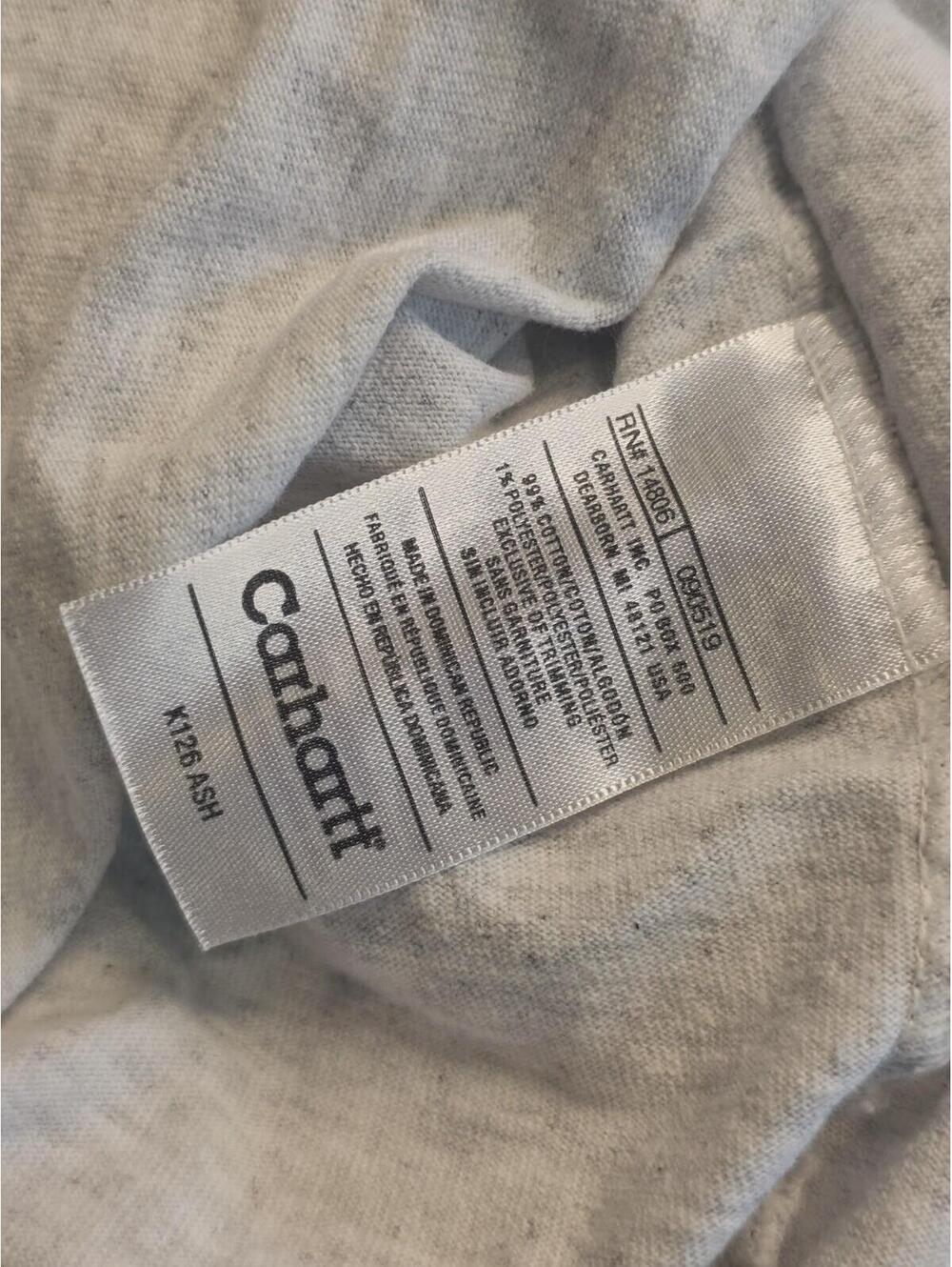 Carhartt~Men's Long Sleeve Pocket T-Shirt Original Fit LARGE K126 Ash - Picture 8 of 8